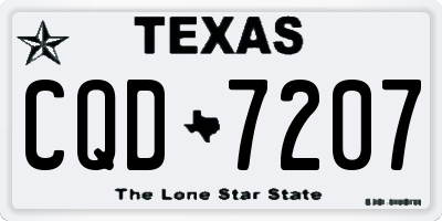 TX license plate CQD7207