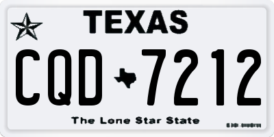 TX license plate CQD7212