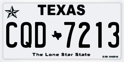 TX license plate CQD7213