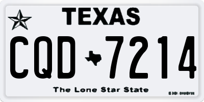TX license plate CQD7214