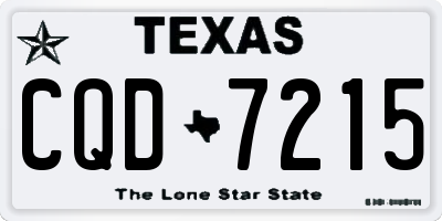 TX license plate CQD7215