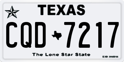 TX license plate CQD7217