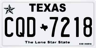 TX license plate CQD7218