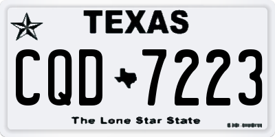 TX license plate CQD7223