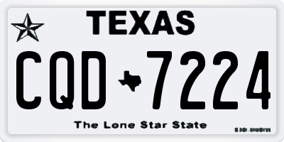 TX license plate CQD7224