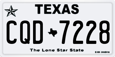 TX license plate CQD7228