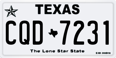 TX license plate CQD7231
