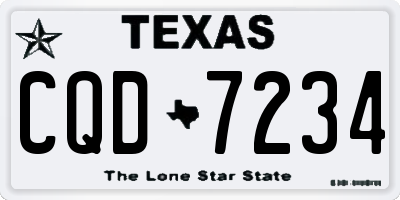 TX license plate CQD7234
