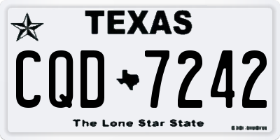 TX license plate CQD7242