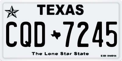 TX license plate CQD7245