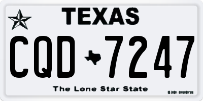 TX license plate CQD7247