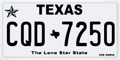 TX license plate CQD7250