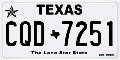 TX license plate CQD7251