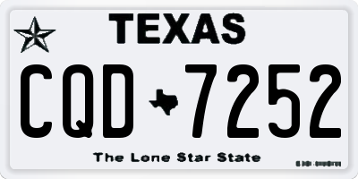 TX license plate CQD7252