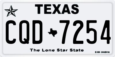 TX license plate CQD7254