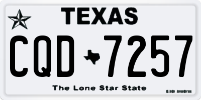 TX license plate CQD7257