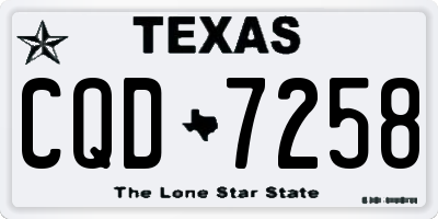 TX license plate CQD7258