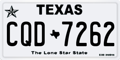 TX license plate CQD7262