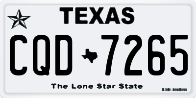 TX license plate CQD7265
