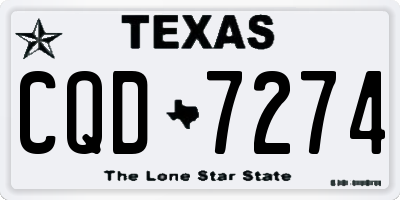 TX license plate CQD7274