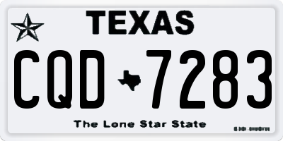 TX license plate CQD7283