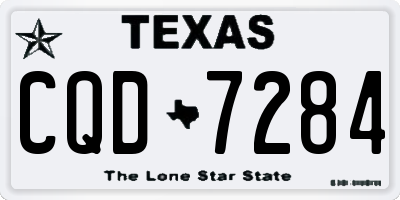 TX license plate CQD7284