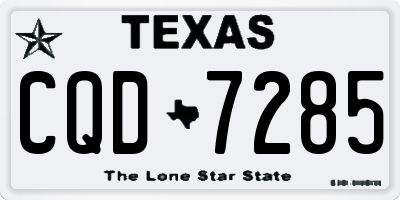 TX license plate CQD7285