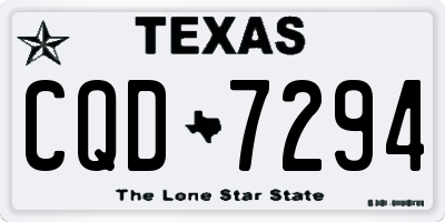 TX license plate CQD7294