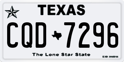 TX license plate CQD7296