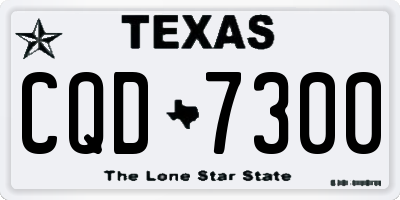 TX license plate CQD7300