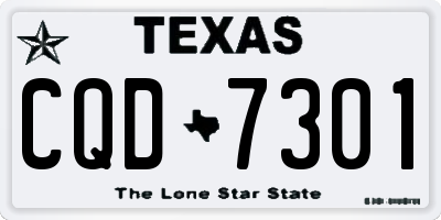 TX license plate CQD7301
