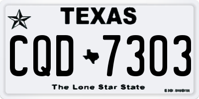 TX license plate CQD7303