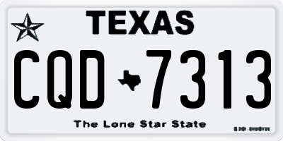 TX license plate CQD7313