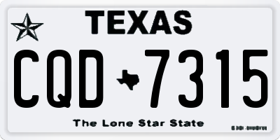 TX license plate CQD7315