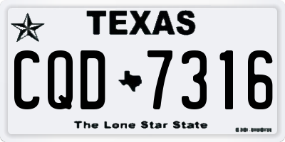 TX license plate CQD7316