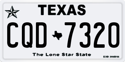TX license plate CQD7320