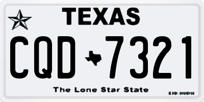 TX license plate CQD7321