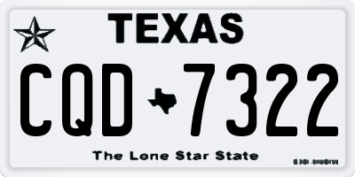 TX license plate CQD7322