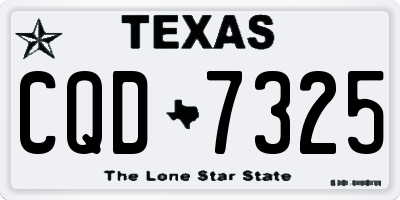 TX license plate CQD7325