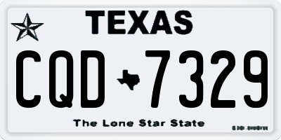 TX license plate CQD7329