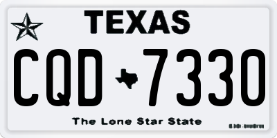 TX license plate CQD7330