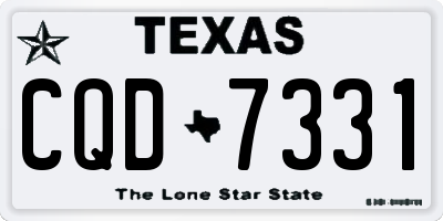 TX license plate CQD7331