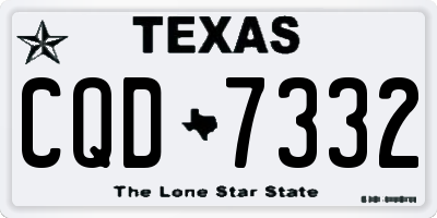 TX license plate CQD7332