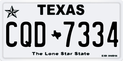 TX license plate CQD7334