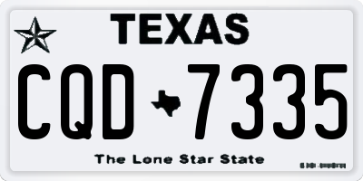 TX license plate CQD7335