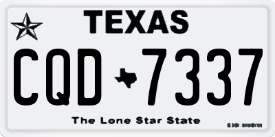 TX license plate CQD7337