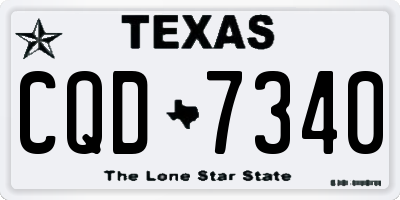 TX license plate CQD7340