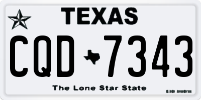 TX license plate CQD7343