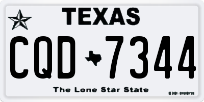 TX license plate CQD7344