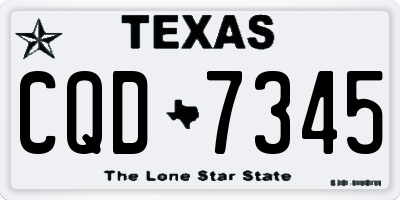 TX license plate CQD7345